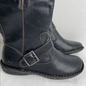 BOC size 10 black vegan knee-high boots NWT